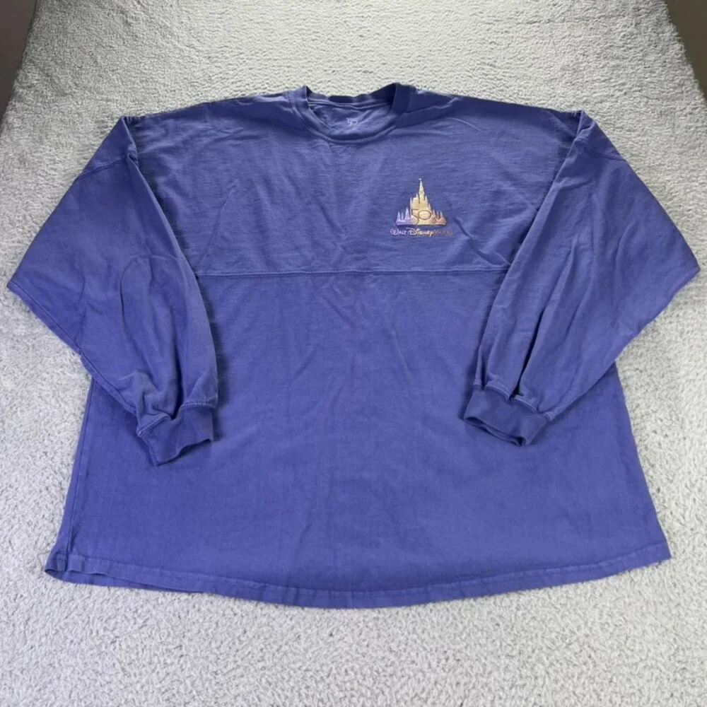 Disney Spirit Jersey Adult XL Purple Walt Disney Wolrd 50th Anniversary Castle - Picture 2 of 10